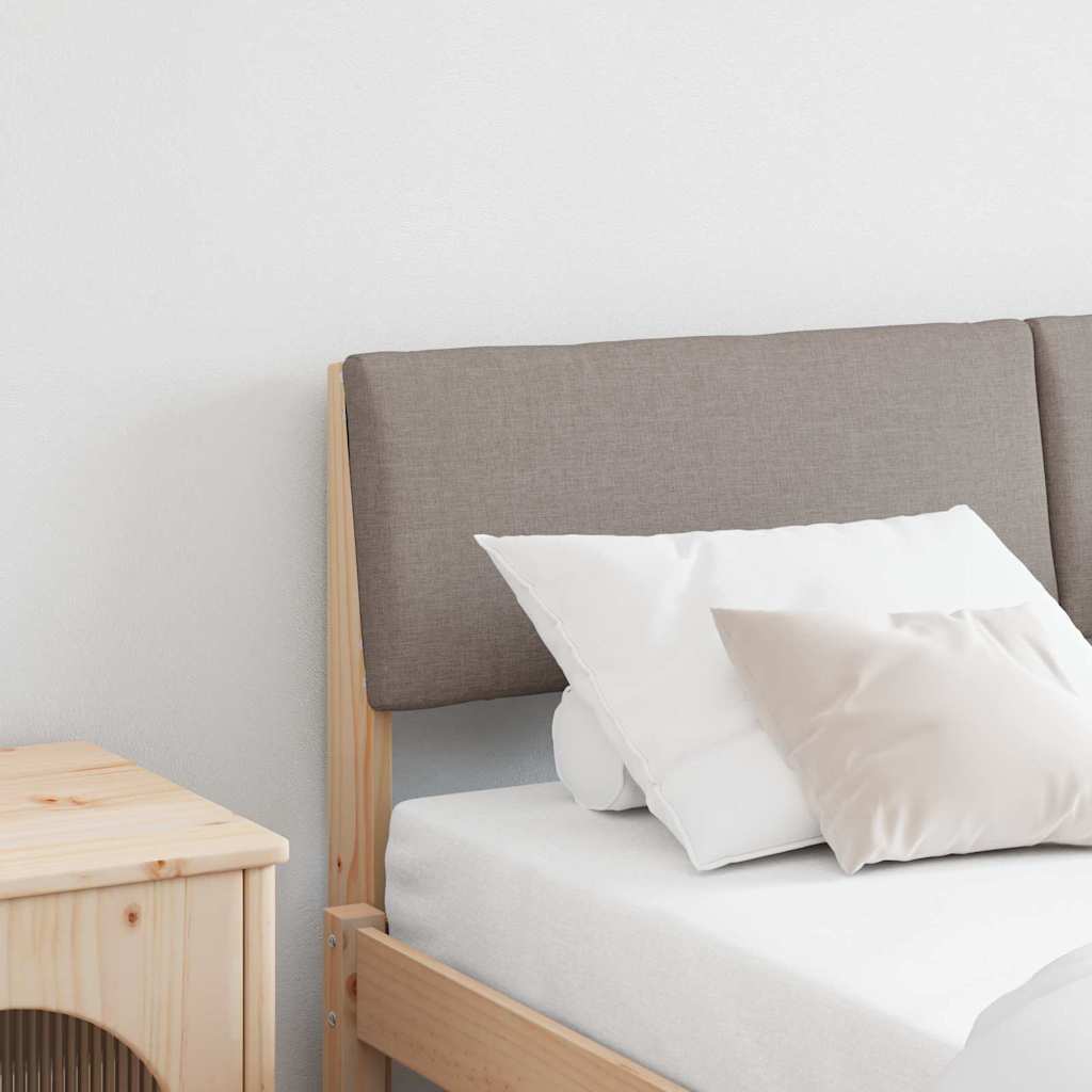 Gepolstertes Kopfteil Taupe 135 cm Massives Kiefernholz