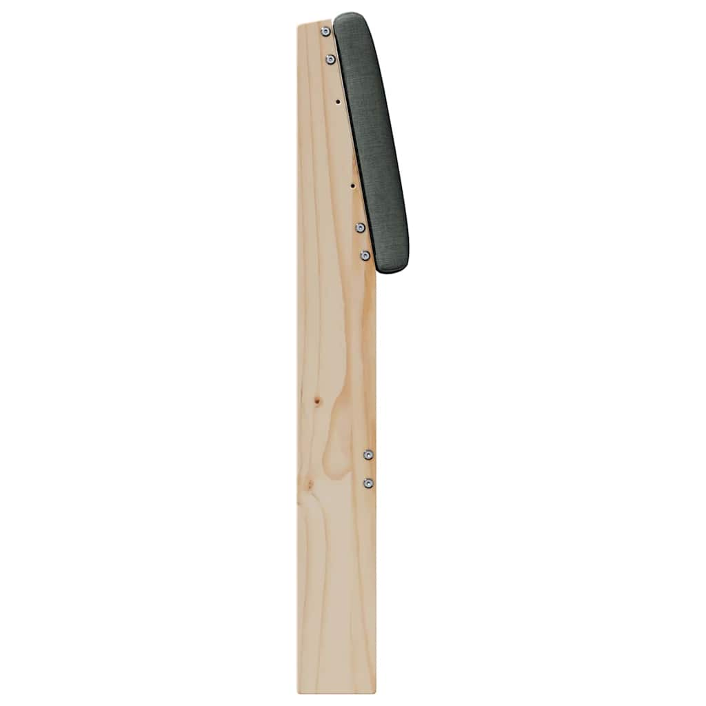 Gepolstertes Kopfteil Dunkelgrau 120 cm Massives Kiefernholz