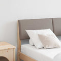 Gepolstertes Kopfteil Taupe 120 cm Massives Kiefernholz