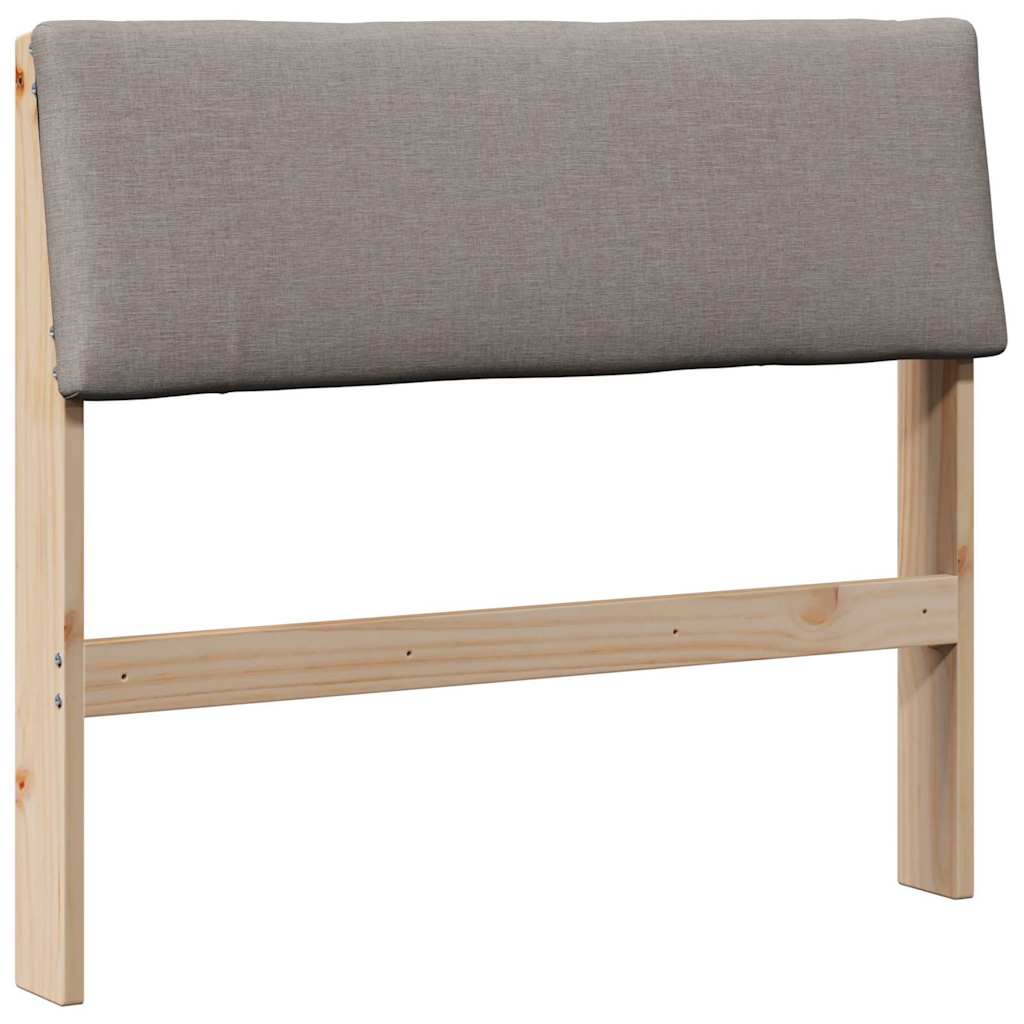 Gepolstertes Kopfteil Taupe 100 cm Massives Kiefernholz