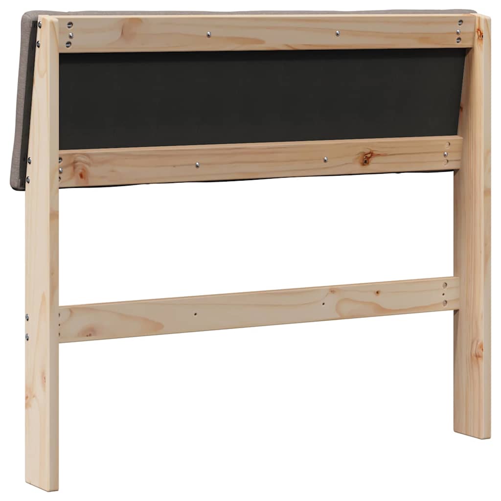 Gepolstertes Kopfteil Taupe 100 cm Massives Kiefernholz