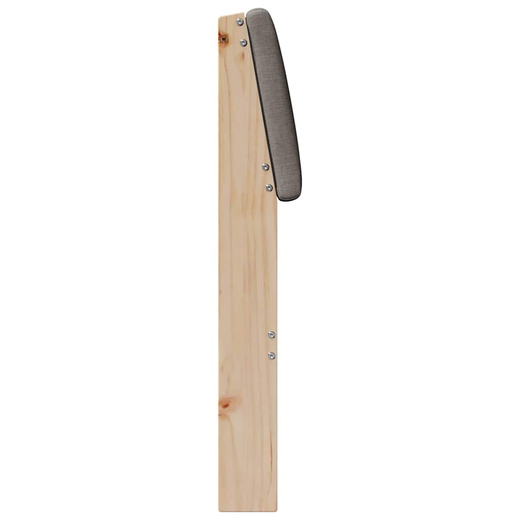 Gepolstertes Kopfteil Taupe 100 cm Massives Kiefernholz