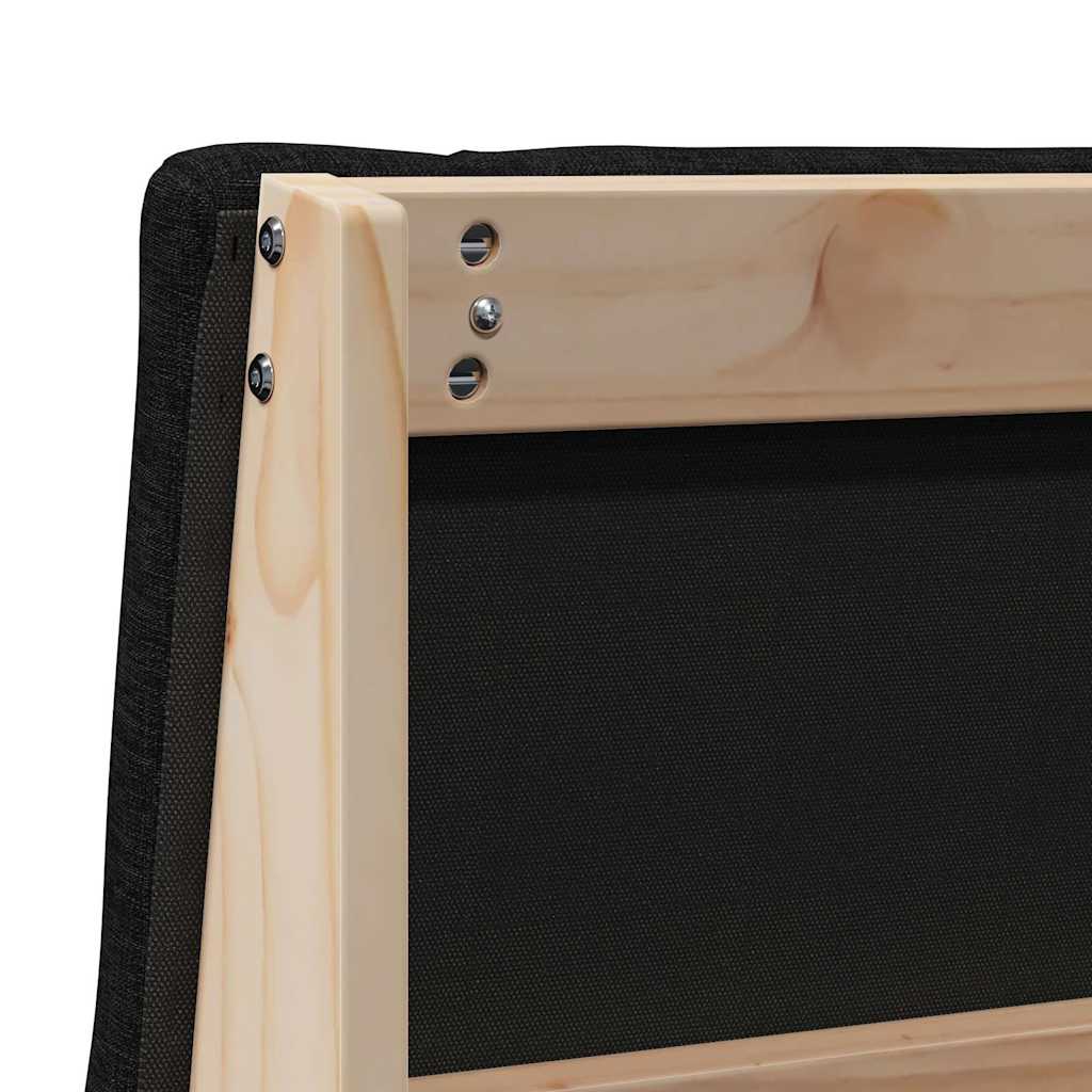 Gepolstertes Kopfteil Schwarz 90 cm Massives Kiefernholz