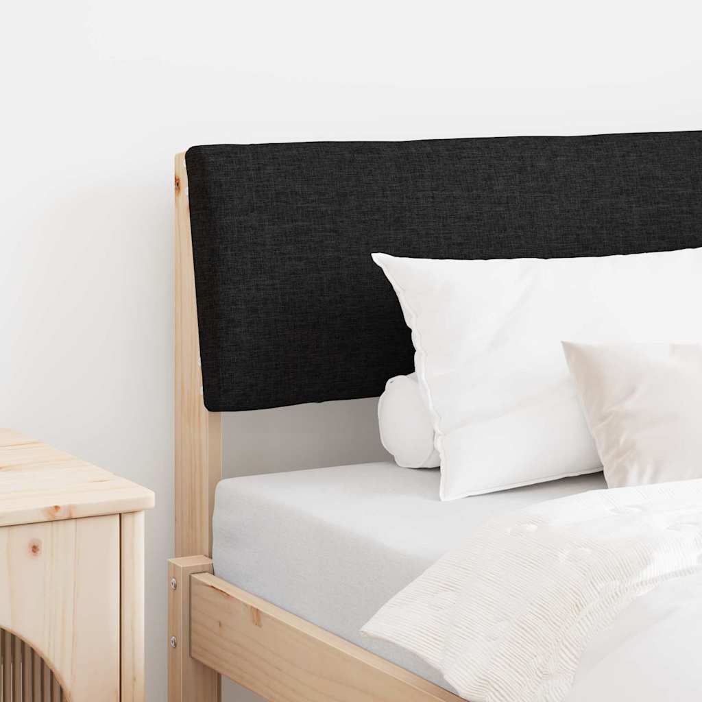 Gepolstertes Kopfteil Schwarz 90 cm Massives Kiefernholz