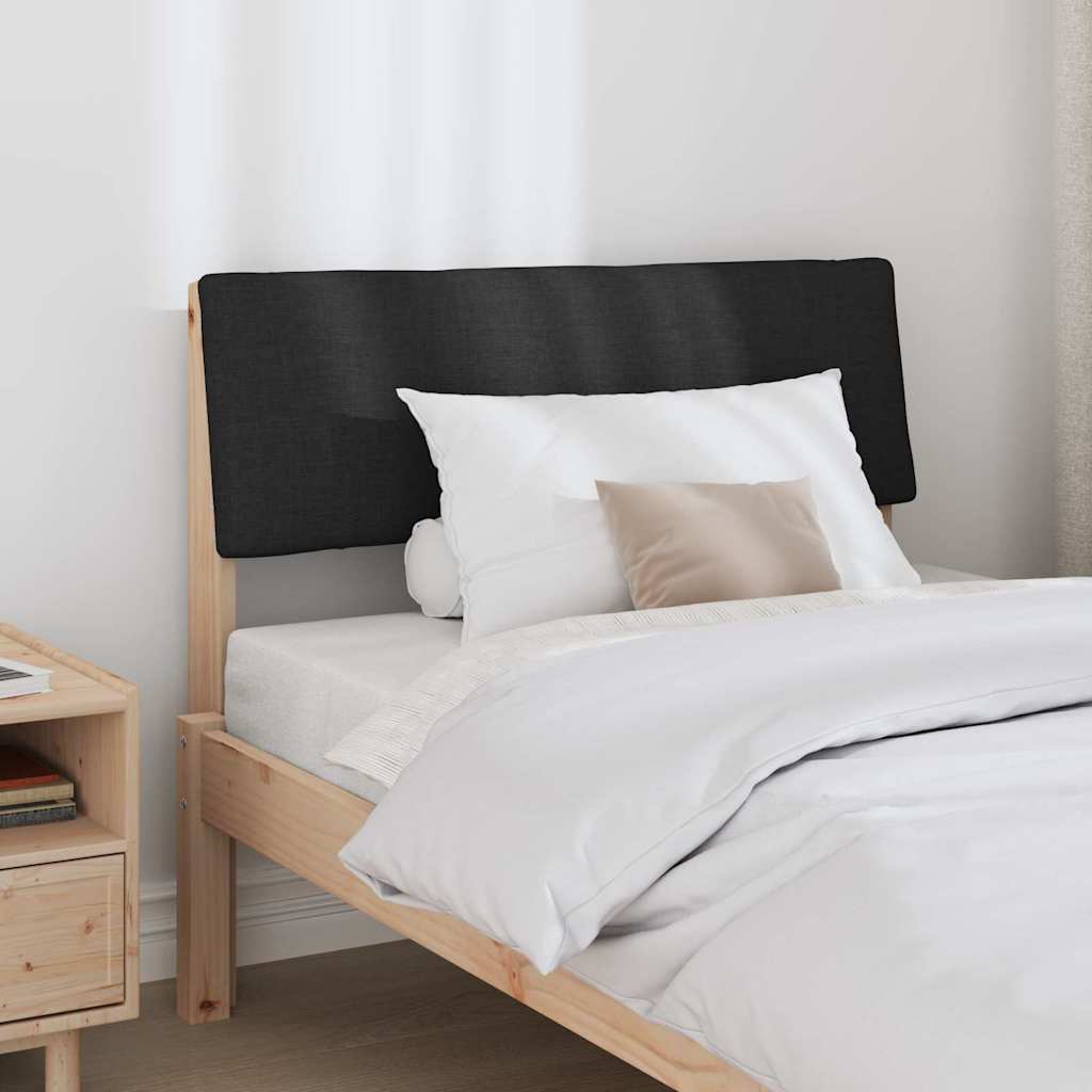 Gepolstertes Kopfteil Schwarz 90 cm Massives Kiefernholz