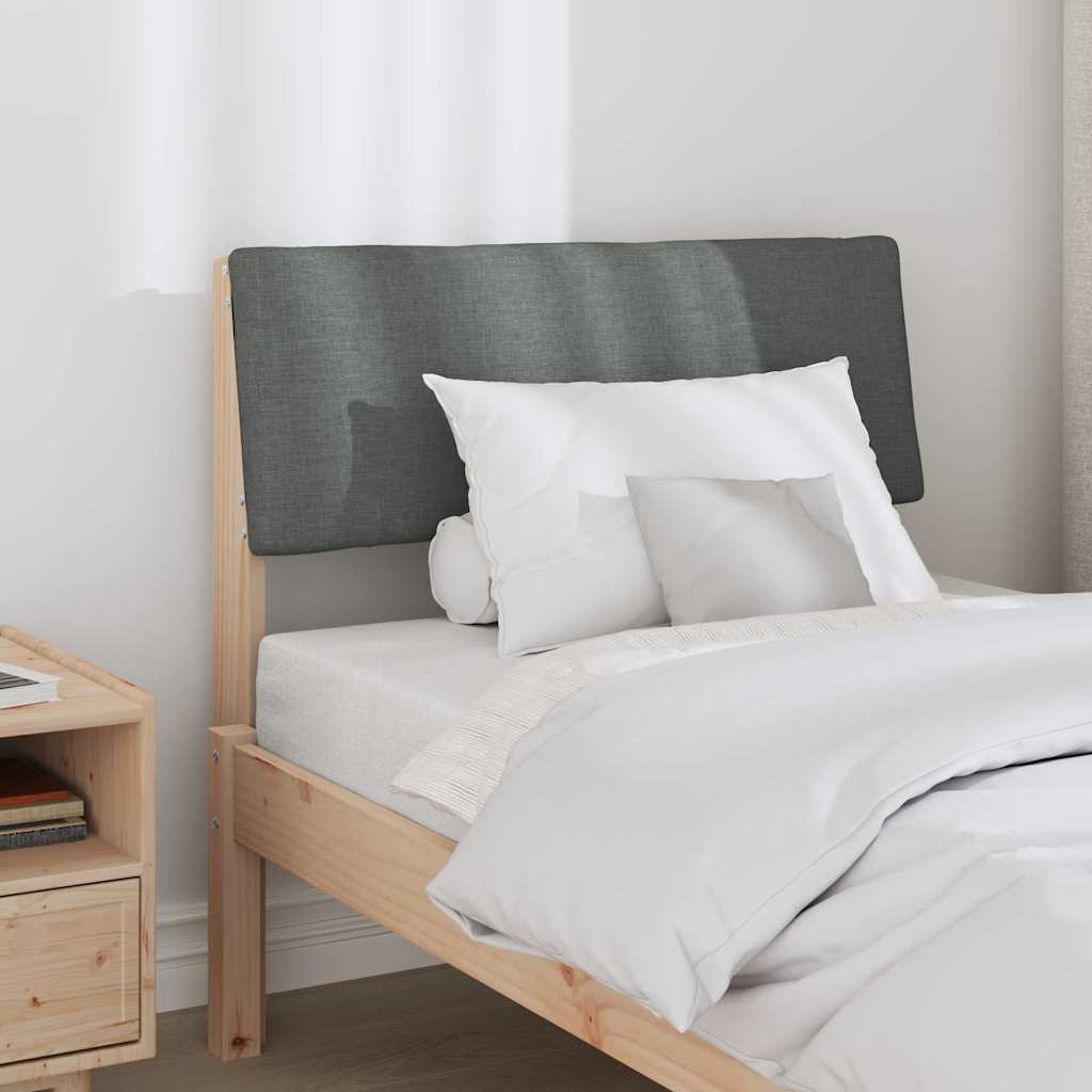Gepolstertes Kopfteil Dunkelgrau 80 cm Massives Kiefernholz