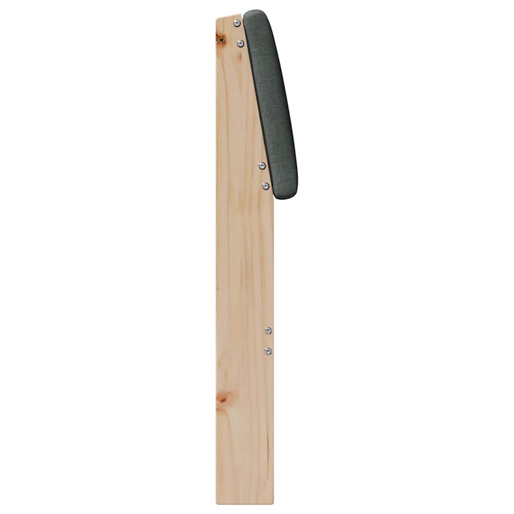 Gepolstertes Kopfteil Dunkelgrau 80 cm Massives Kiefernholz