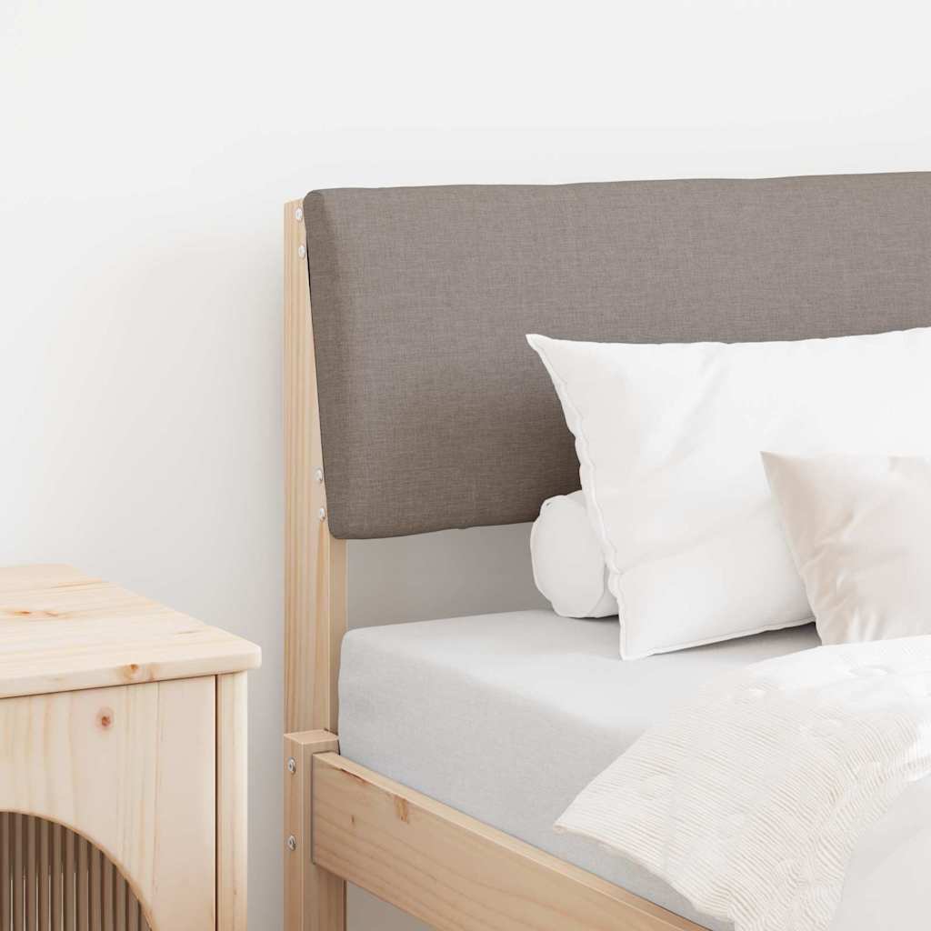 Gepolstertes Kopfteil Taupe 80 cm Massives Kiefernholz