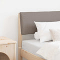 Gepolstertes Kopfteil Taupe 80 cm Massives Kiefernholz