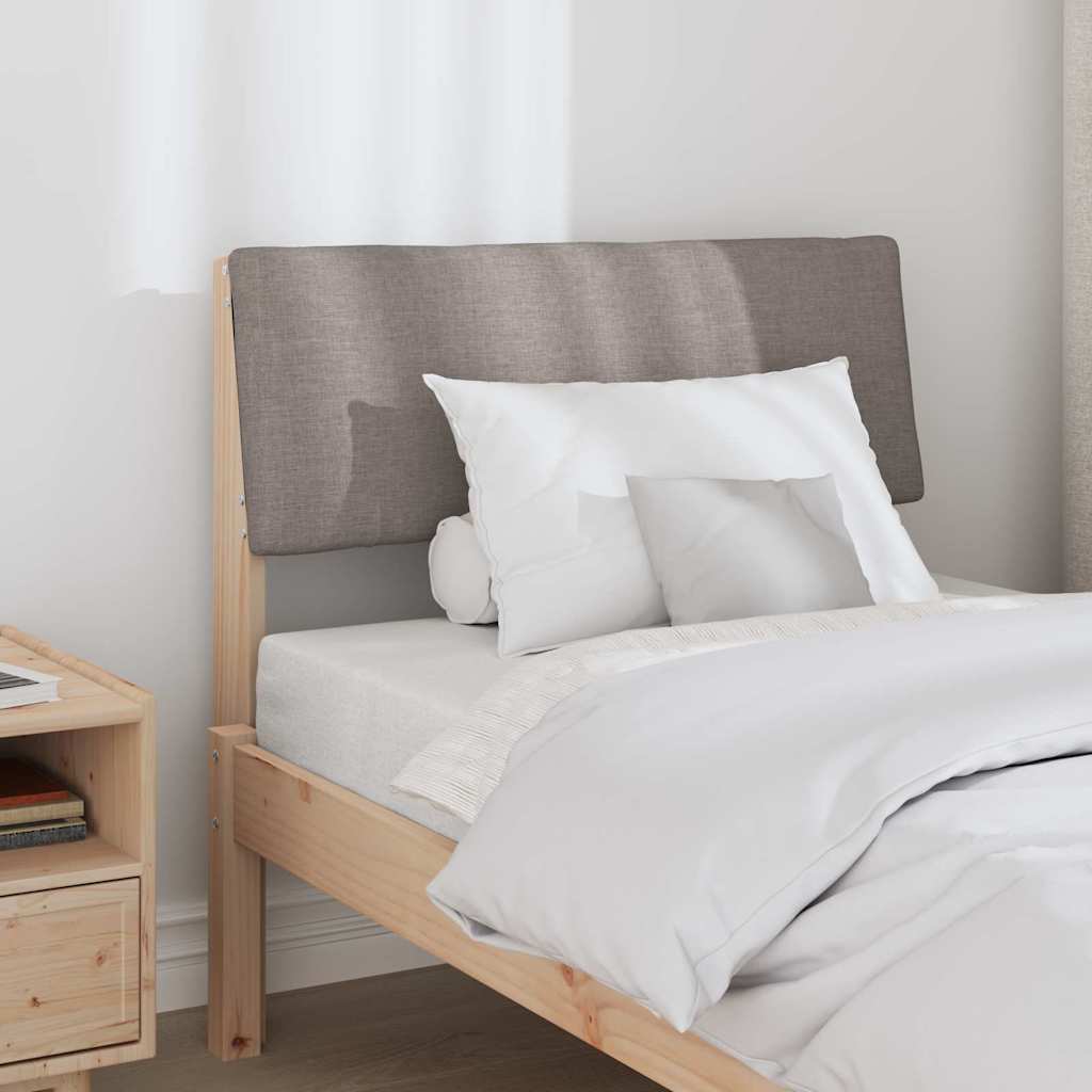 Gepolstertes Kopfteil Taupe 80 cm Massives Kiefernholz