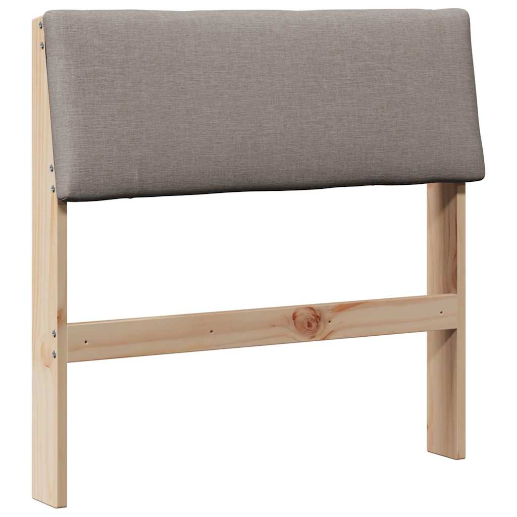 Gepolstertes Kopfteil Taupe 80 cm Massives Kiefernholz