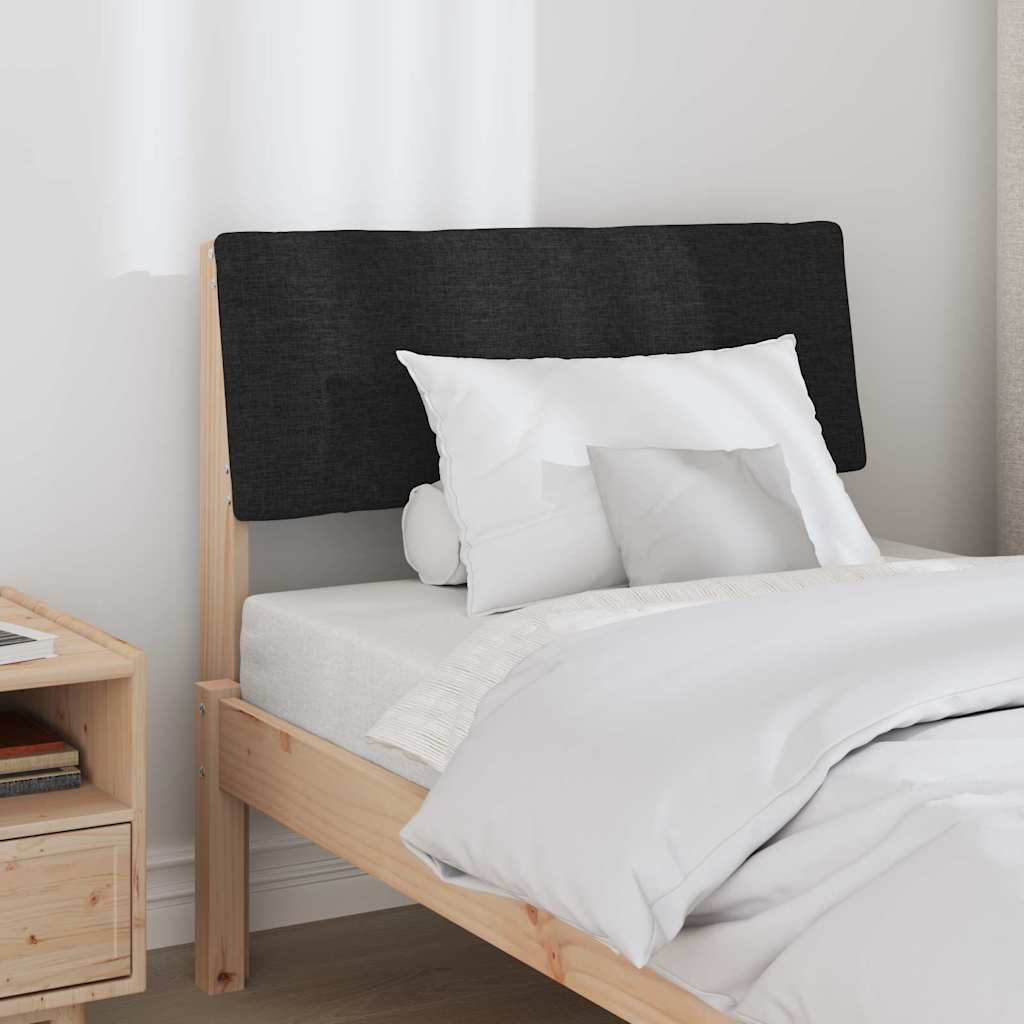 Gepolstertes Kopfteil Schwarz 75 cm Massives Kiefernholz