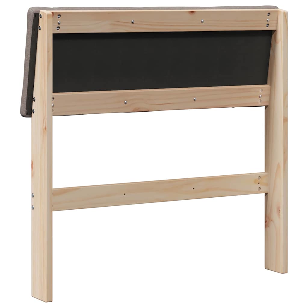 Gepolstertes Kopfteil Taupe 75 cm Massives Kiefernholz
