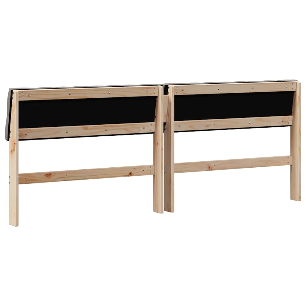Gepolstertes Kopfteil Taupe 200 cm Massives Kiefernholz