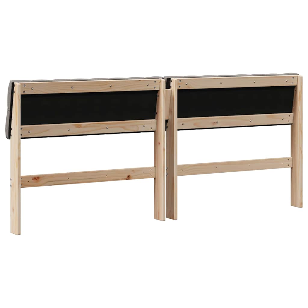 Gepolstertes Kopfteil Taupe 180 cm Massives Kiefernholz