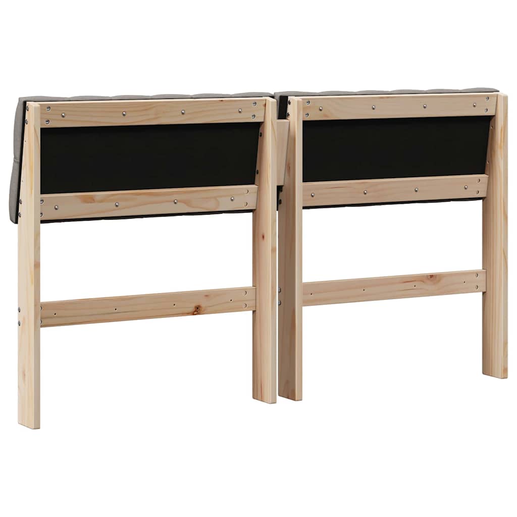 Gepolstertes Kopfteil Taupe 150 cm Massives Kiefernholz