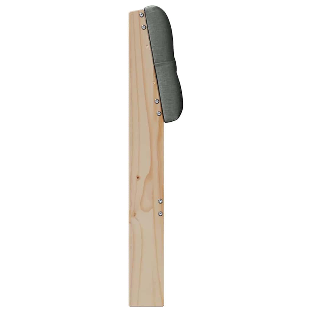 Gepolstertes Kopfteil Dunkelgrau 135 cm Massives Kiefernholz