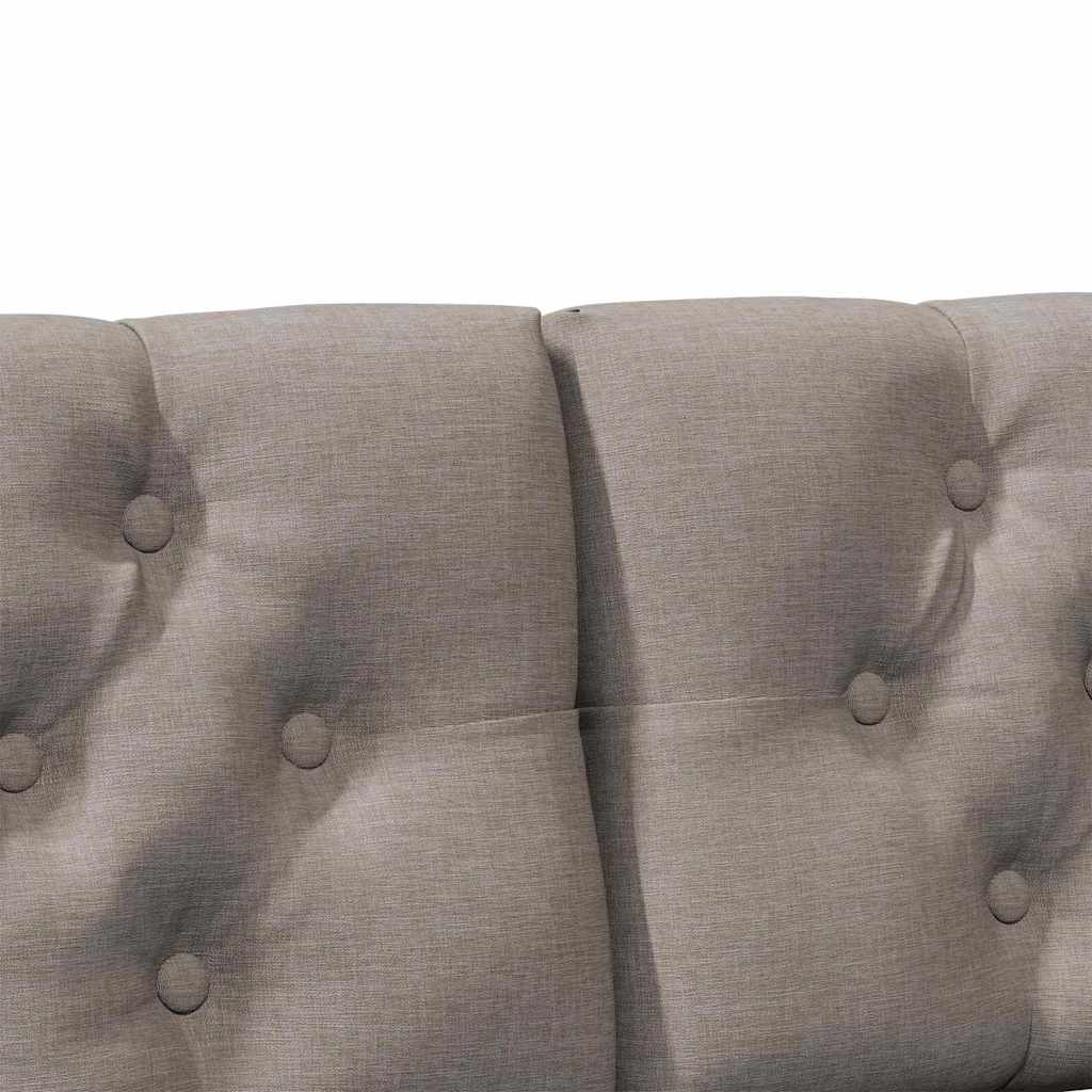 Gepolstertes Kopfteil Taupe 135 cm Massives Kiefernholz