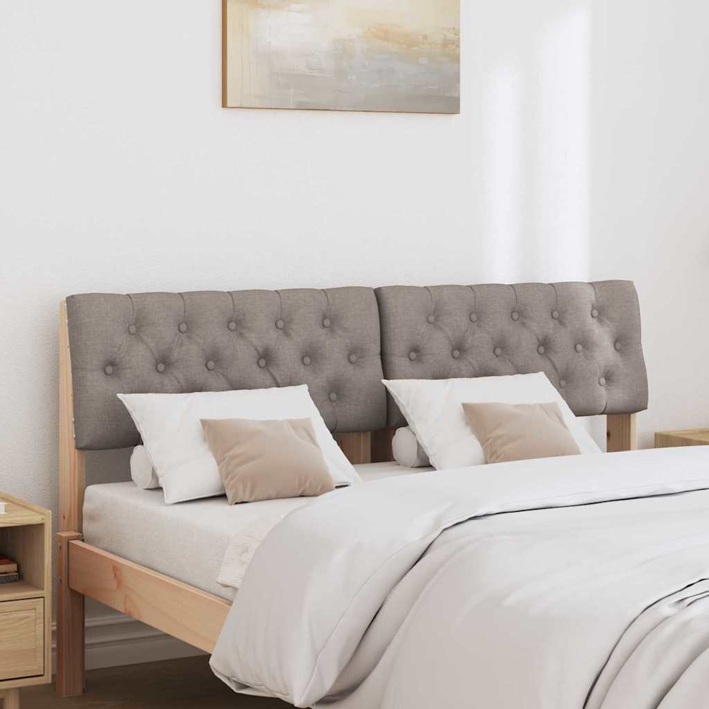 Gepolstertes Kopfteil Taupe 135 cm Massives Kiefernholz