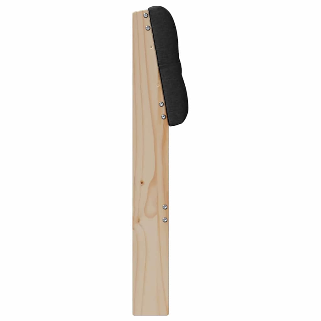 Gepolstertes Kopfteil Schwarz 120 cm Massives Kiefernholz
