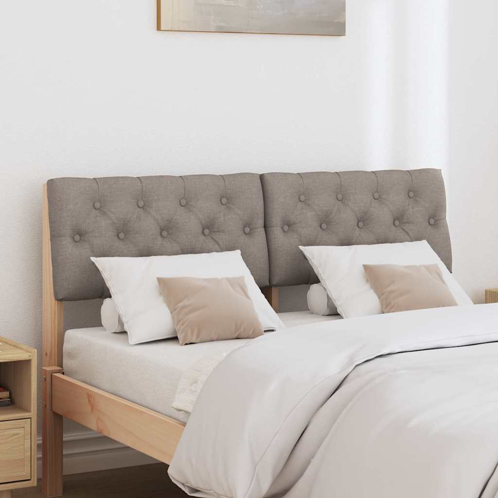 Gepolstertes Kopfteil Taupe 120 cm Massives Kiefernholz