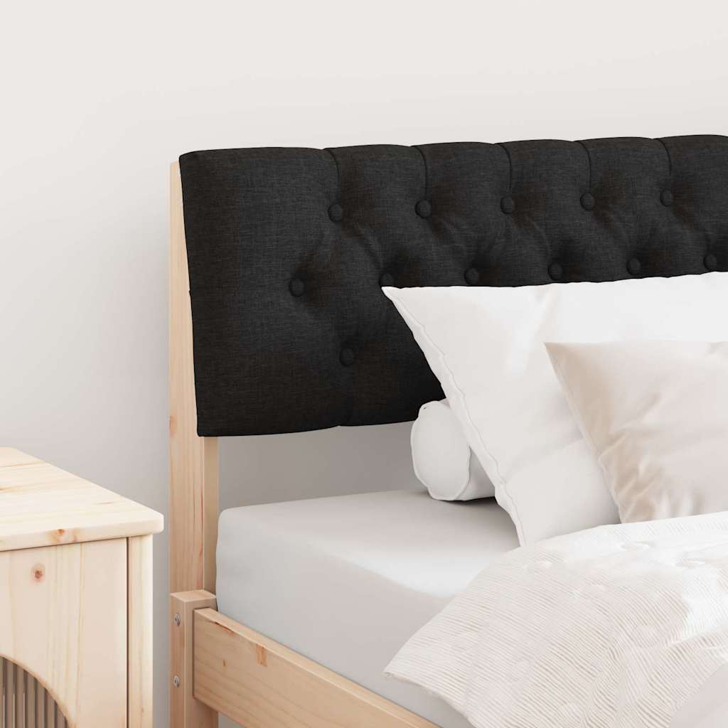 Gepolstertes Kopfteil Schwarz 100 cm Massives Kiefernholz