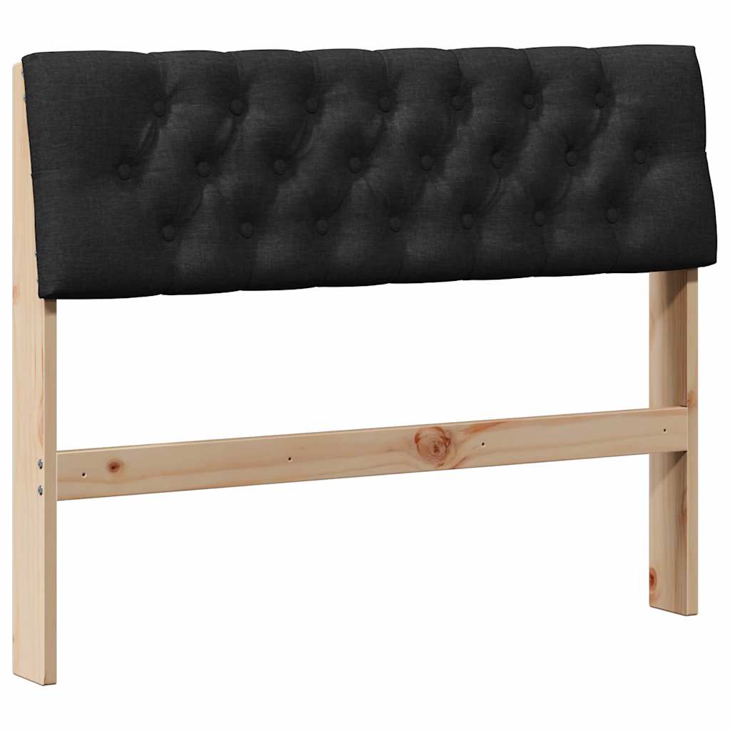 Gepolstertes Kopfteil Schwarz 100 cm Massives Kiefernholz