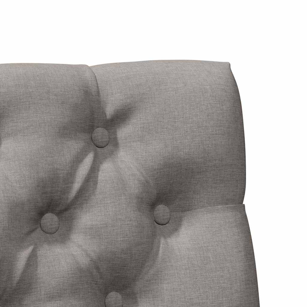 Gepolstertes Kopfteil Taupe 100 cm Massives Kiefernholz