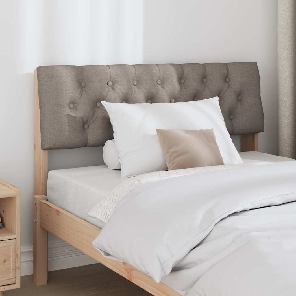 Gepolstertes Kopfteil Taupe 100 cm Massives Kiefernholz