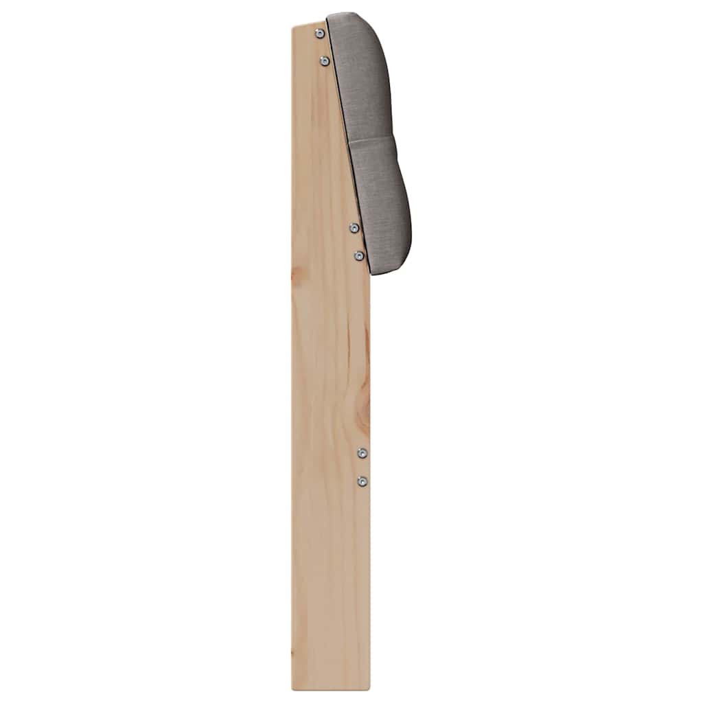 Gepolstertes Kopfteil Taupe 100 cm Massives Kiefernholz