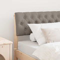 Gepolstertes Kopfteil Taupe 90 cm Massives Kiefernholz
