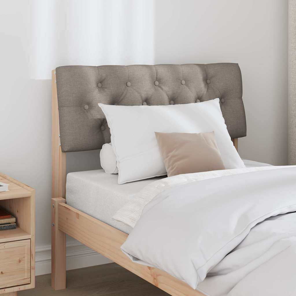 Gepolstertes Kopfteil Taupe 80 cm Massives Kiefernholz