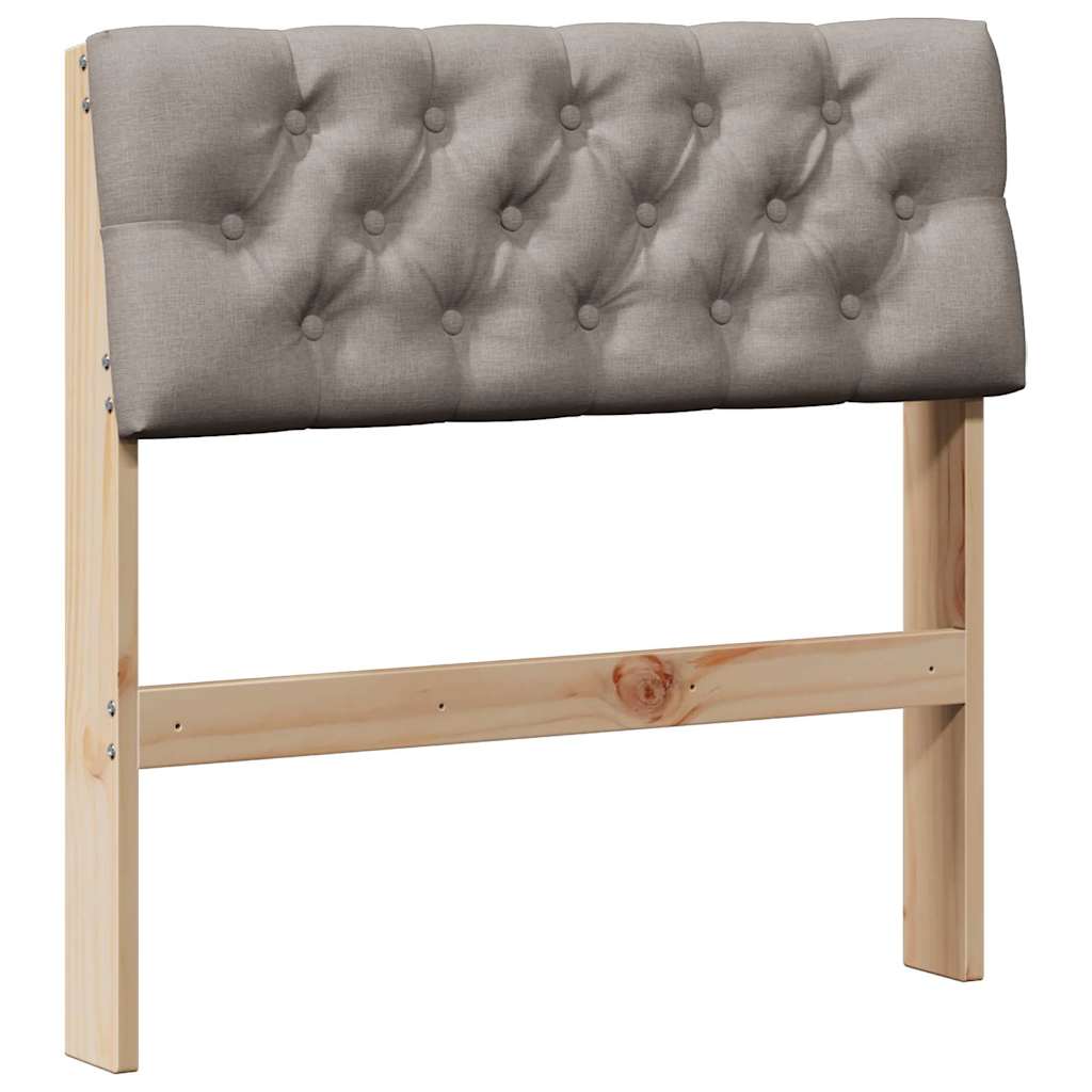 Gepolstertes Kopfteil Taupe 80 cm Massives Kiefernholz