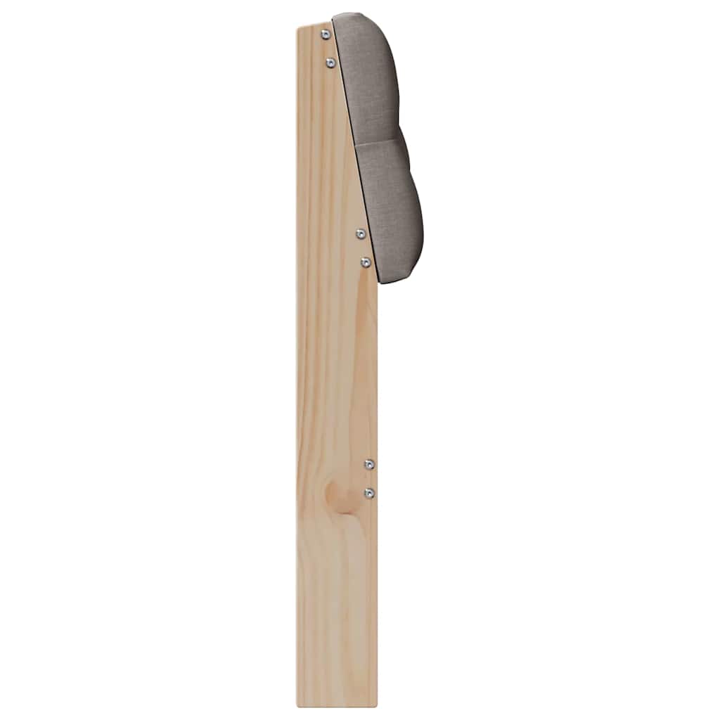 Gepolstertes Kopfteil Taupe 80 cm Massives Kiefernholz