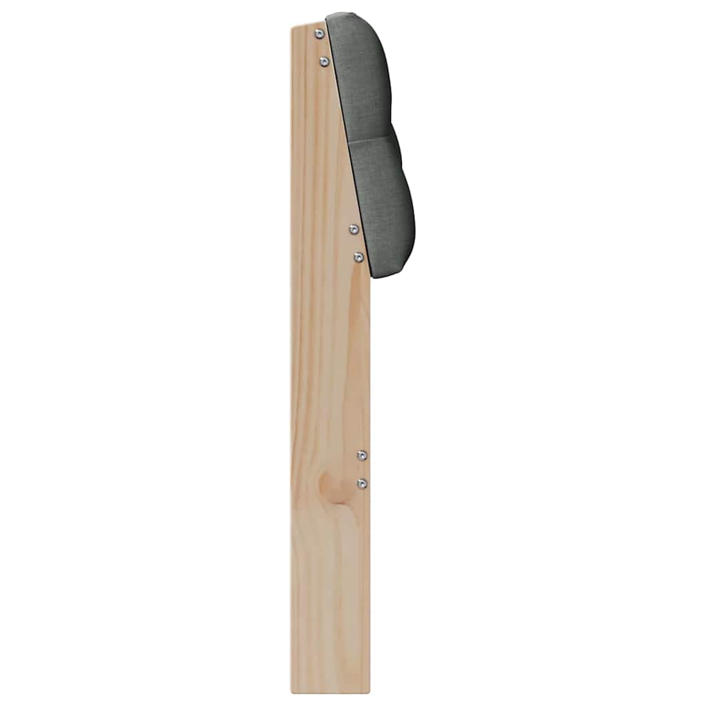 Gepolstertes Kopfteil Dunkelgrau 75 cm Massives Kiefernholz