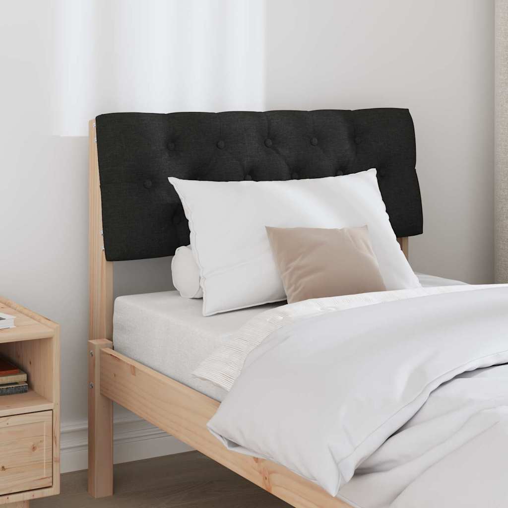 Gepolstertes Kopfteil Schwarz 75 cm Massives Kiefernholz