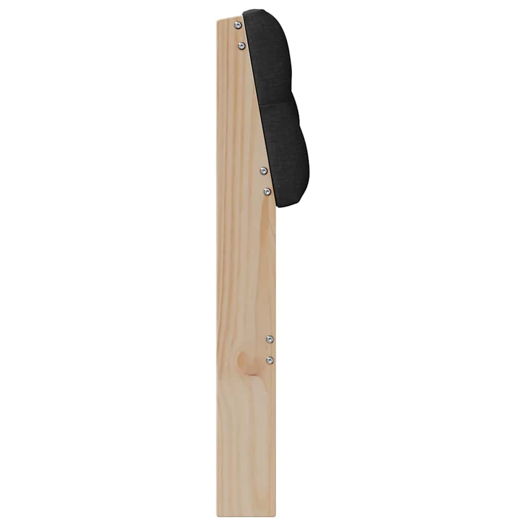 Gepolstertes Kopfteil Schwarz 75 cm Massives Kiefernholz