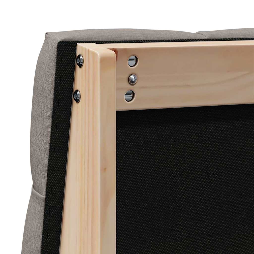 Gepolstertes Kopfteil Taupe 75 cm Massives Kiefernholz
