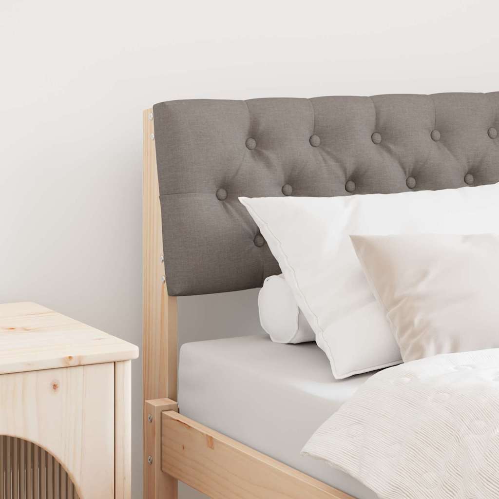 Gepolstertes Kopfteil Taupe 75 cm Massives Kiefernholz