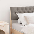 Gepolstertes Kopfteil Taupe 75 cm Massives Kiefernholz