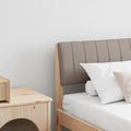 Gepolstertes Kopfteil Taupe 180 cm Massives Kiefernholz