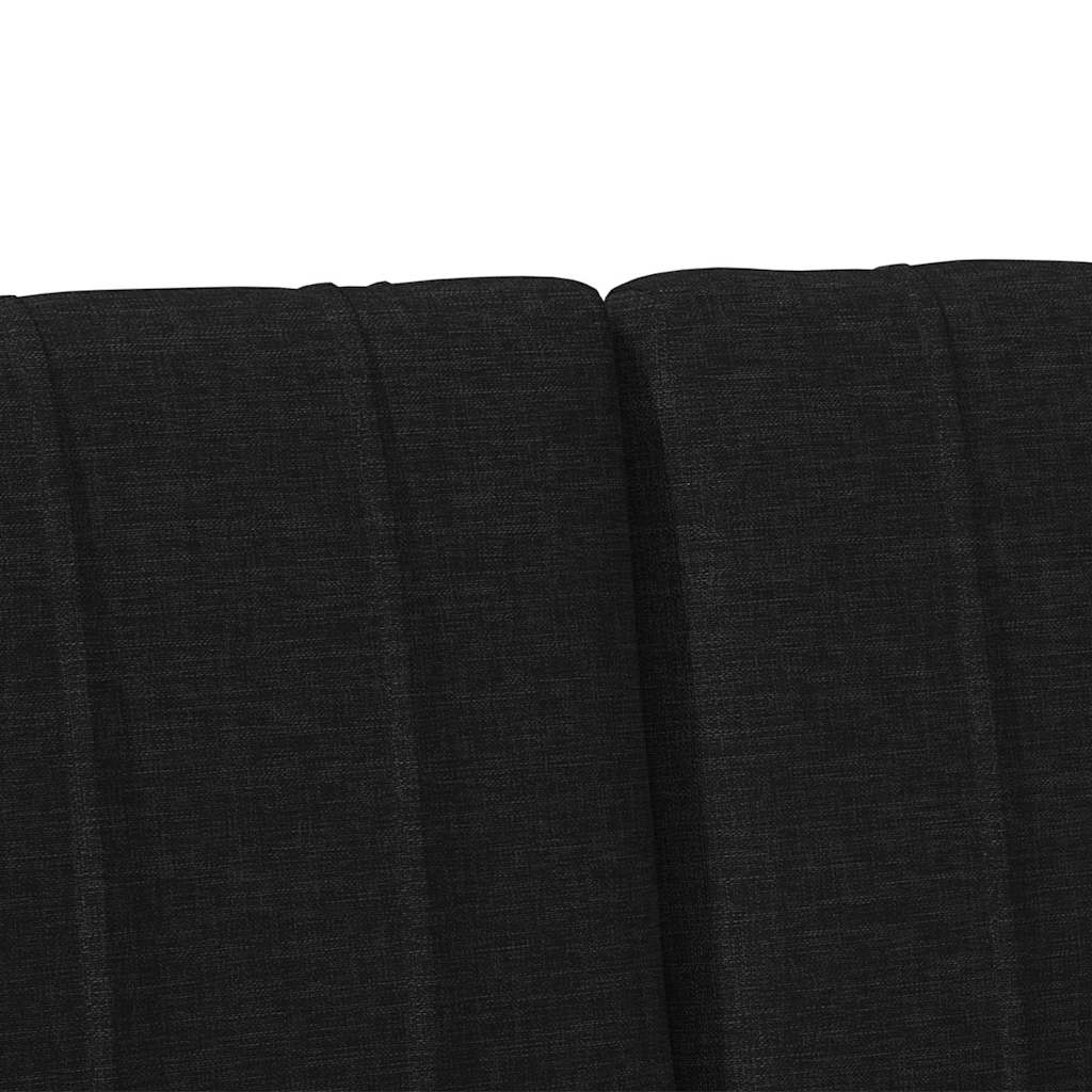 Gepolstertes Kopfteil Schwarz 160 cm Massives Kiefernholz