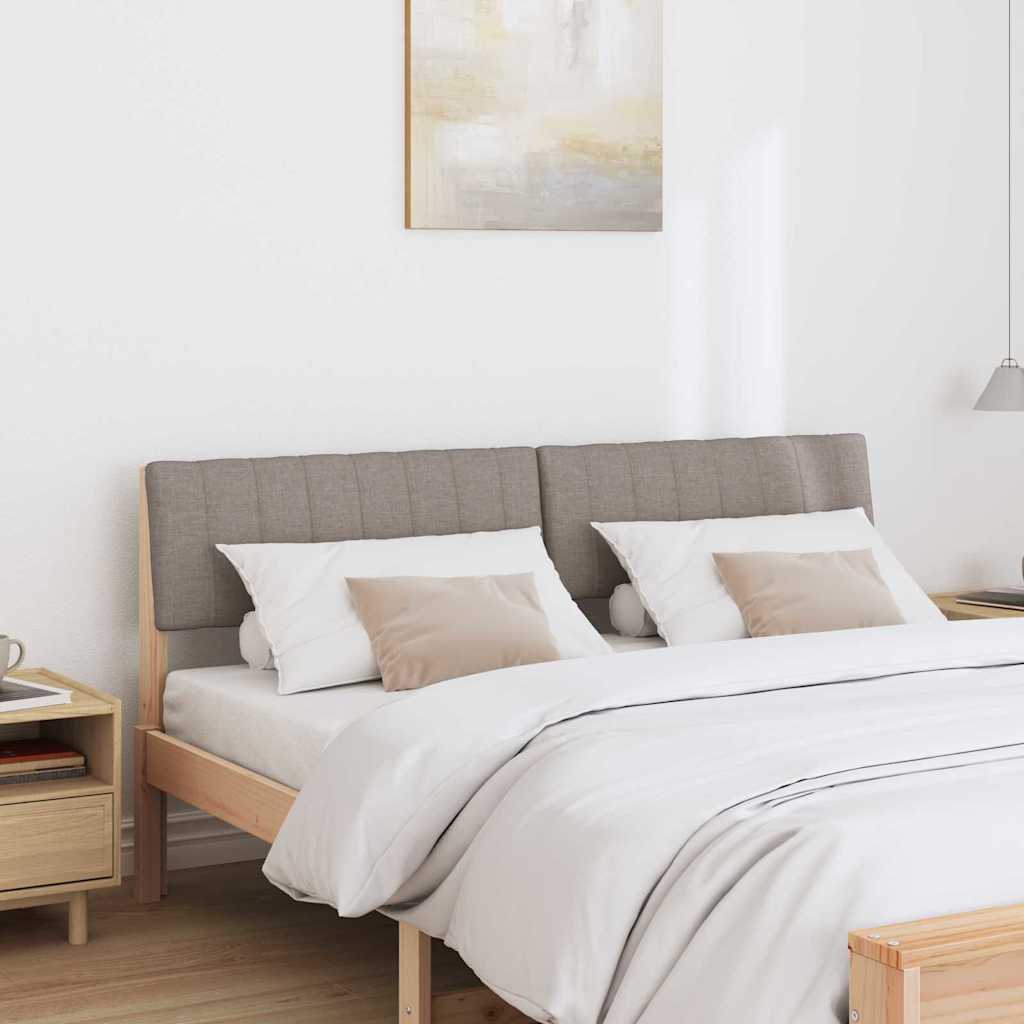 Gepolstertes Kopfteil Taupe 160 cm Massives Kiefernholz