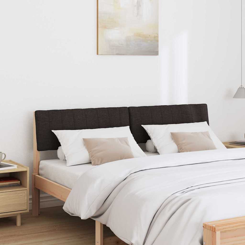 Gepolstertes Kopfteil Schwarz 150 cm Massives Kiefernholz