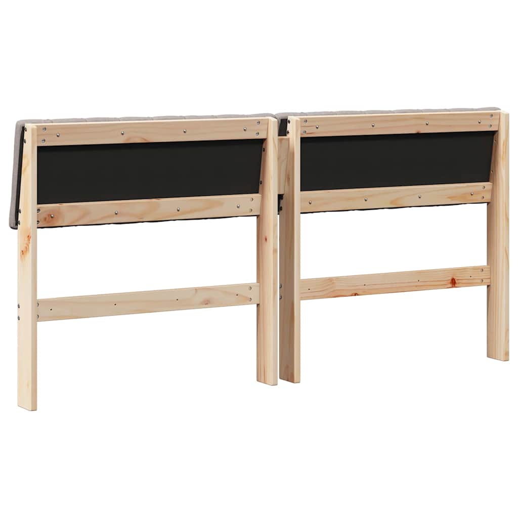 Gepolstertes Kopfteil Taupe 150 cm Massives Kiefernholz