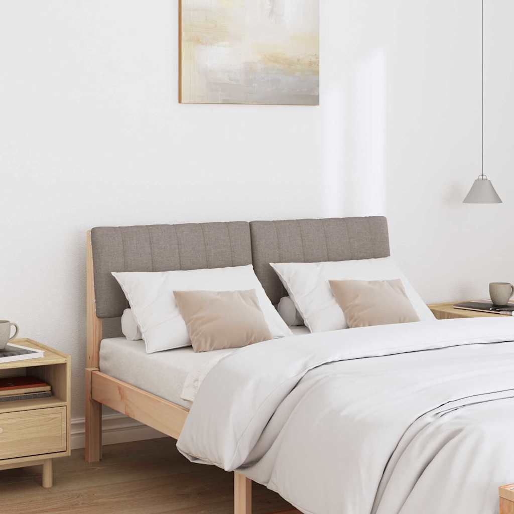 Gepolstertes Kopfteil Taupe 120 cm Massives Kiefernholz
