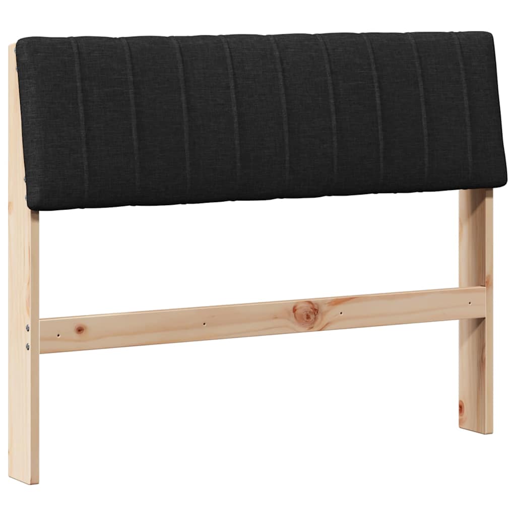 Gepolstertes Kopfteil Schwarz 100 cm Massives Kiefernholz