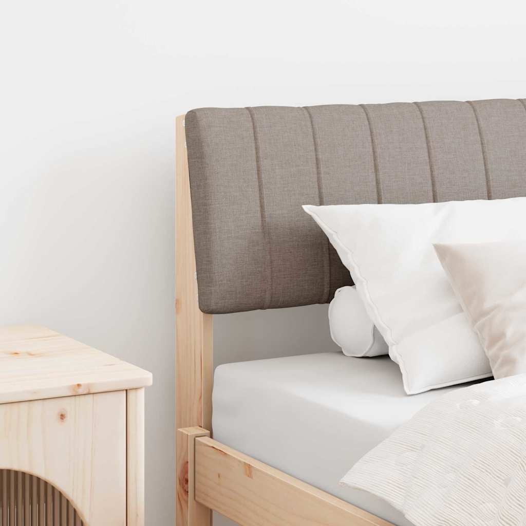 Gepolstertes Kopfteil Taupe 100 cm Massives Kiefernholz