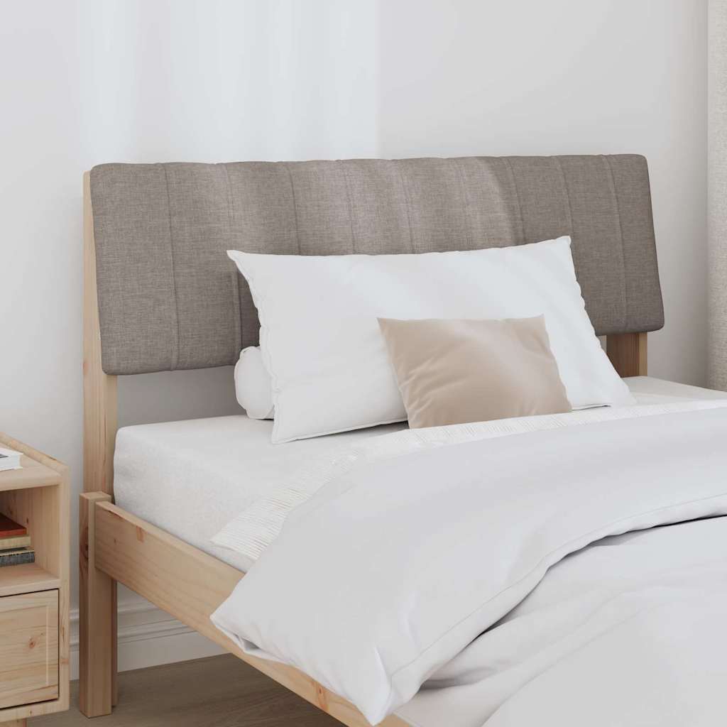 Gepolstertes Kopfteil Taupe 100 cm Massives Kiefernholz