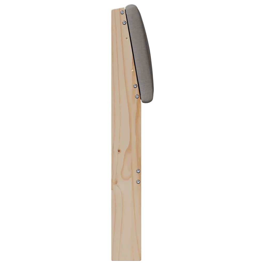 Gepolstertes Kopfteil Taupe 100 cm Massives Kiefernholz